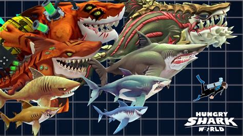 all sharks in hungry shark